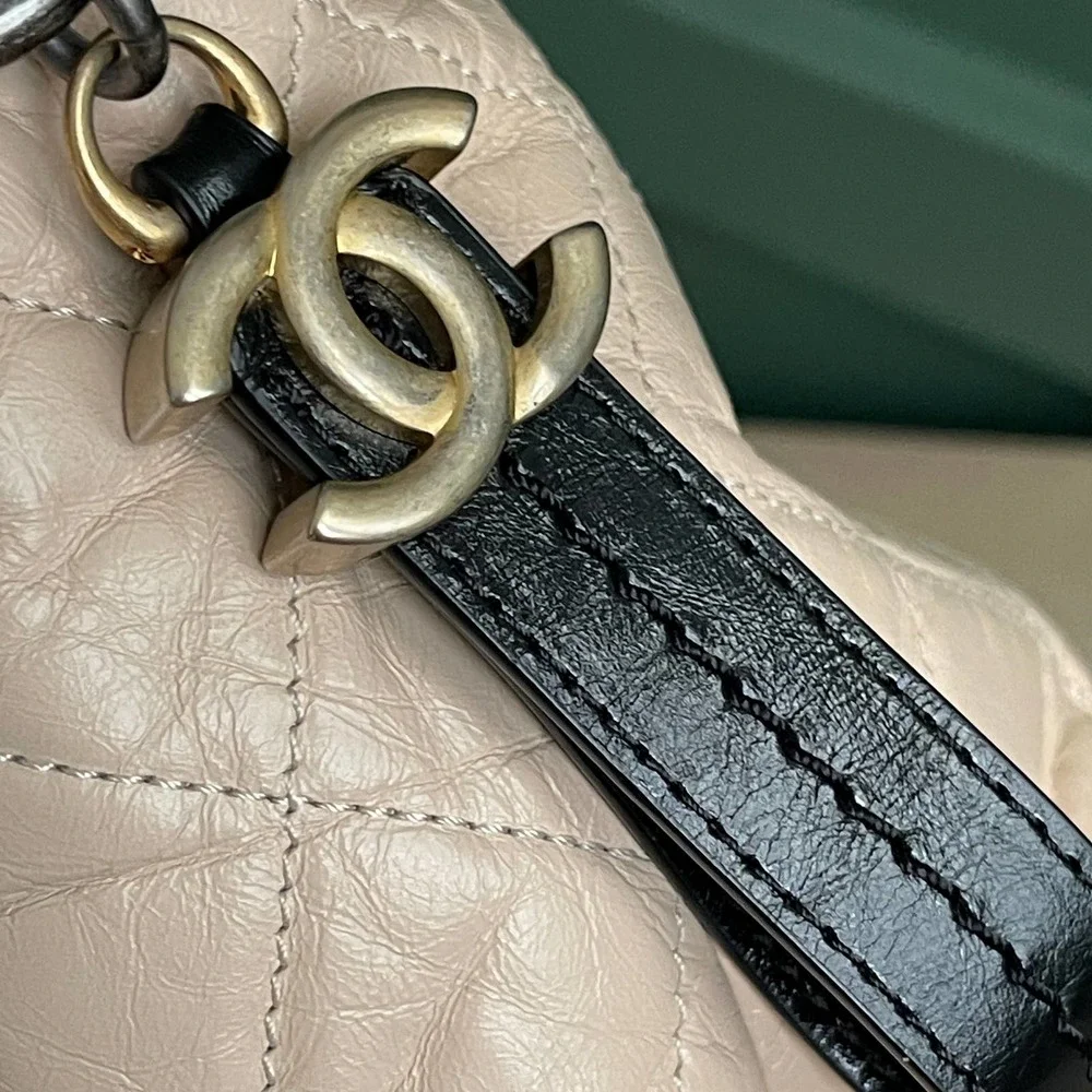 EUC Chanel Gabrielle Large Tote Beige Black - Picture 5 of 12